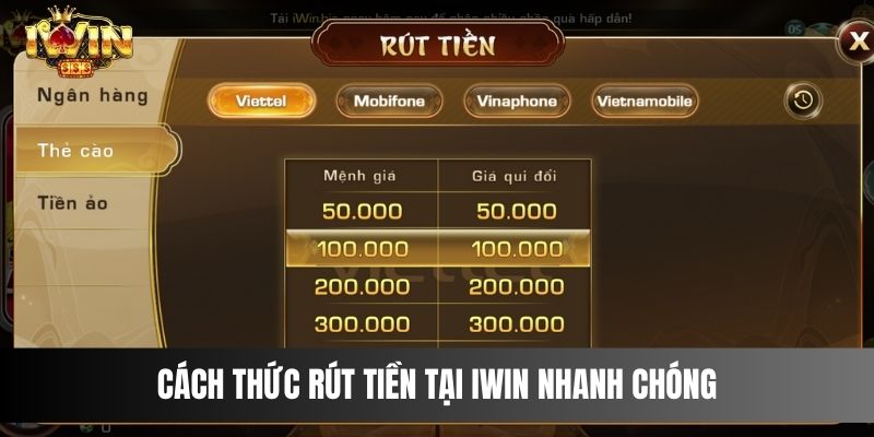 Cách Thức Rút Tiền Tại IWIN Nhanh Chóng